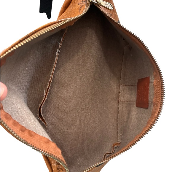 MCM Cognac Visetos Belt Bag - Picture 6 of 7
